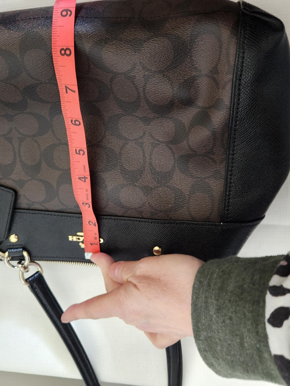 COACH Brooke Carryall Signature Canvas and Leather Tote Bag in Brown/Black - Picture 15 of 15